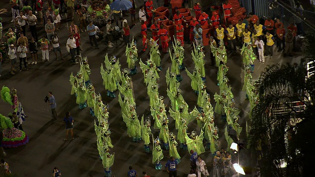 Sambadrome Marques de Sapucai carnival /里约热内卢de Janeiro，巴西视频素材