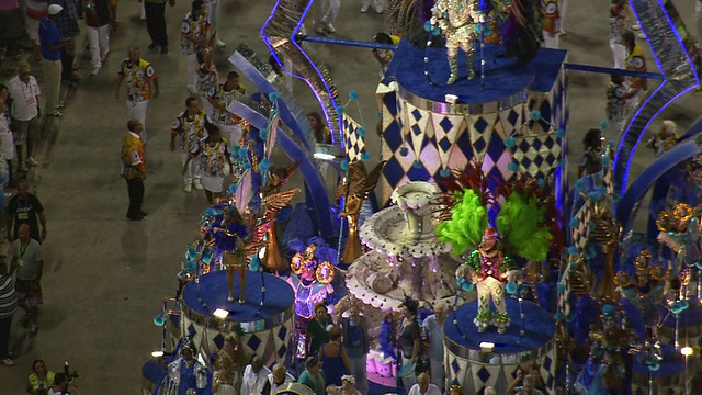 Sambadrome Marques de Sapucai carnival /里约热内卢de Janeiro，巴西视频素材