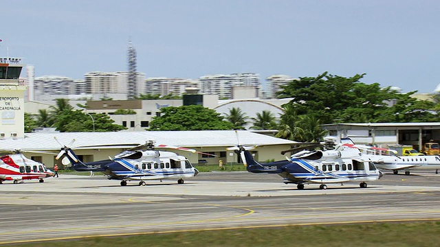 巴西里约热内卢Heli port /里约热内卢的MS鸟瞰图视频素材