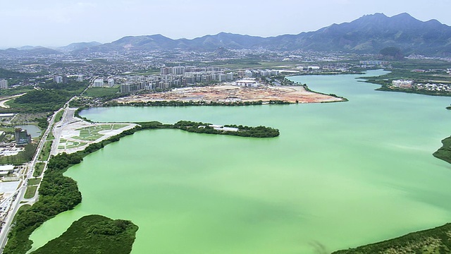 俯瞰奥运村建筑工地/巴西里约热内卢里约热内卢视频素材