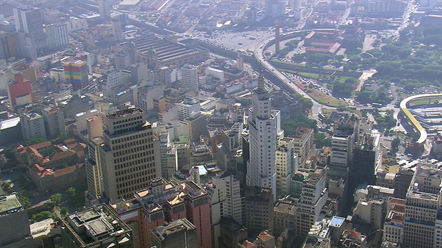 WS AERIAL TVS View of Altino AR antes Building around buildings /圣保罗，巴西视频素材