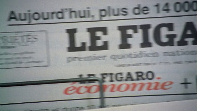 PAN 'Le Figaro'报纸/巴黎，法国视频素材