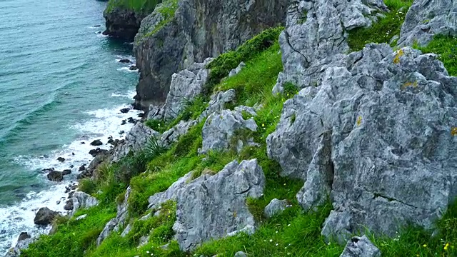 坎塔布连海岸线视频素材