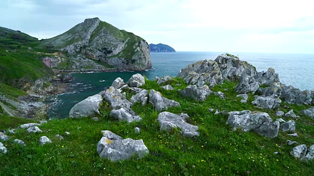 坎塔布连海岸线视频素材