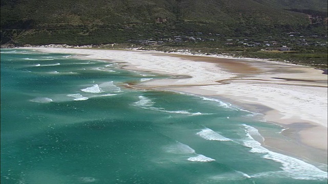 Noordhoek海滩-鸟瞰图-西开普省，南非视频素材