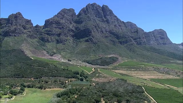 Boschendal地产-鸟瞰图-西开普，开普酒地区自治市，Stellenbosch，南非视频素材