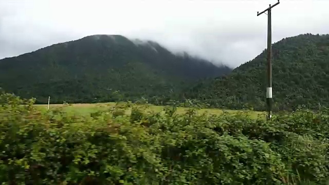 新西兰的柏油路和草地视频素材