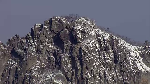 鸟瞰图的积雪覆盖的沃洛克山国家公园视频素材