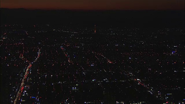 大邱夜景鸟瞰图视频素材