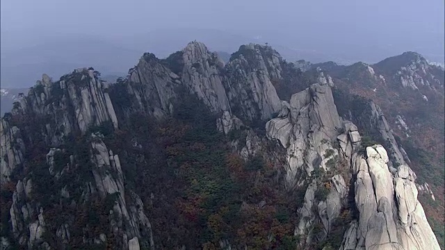 Dobongsan山鸟瞰图视频素材