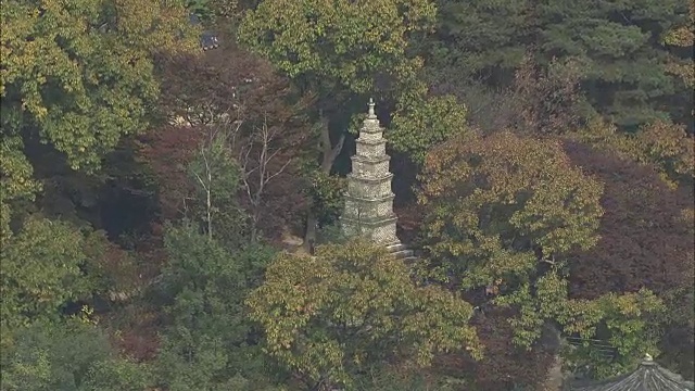 Silleuksa Temple鸟瞰图视频素材