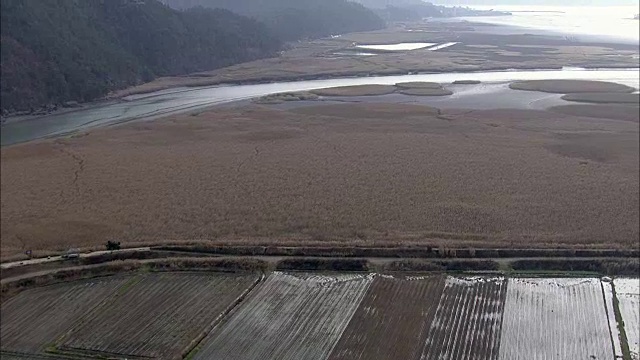 顺天湾生态公园鸟瞰图视频素材