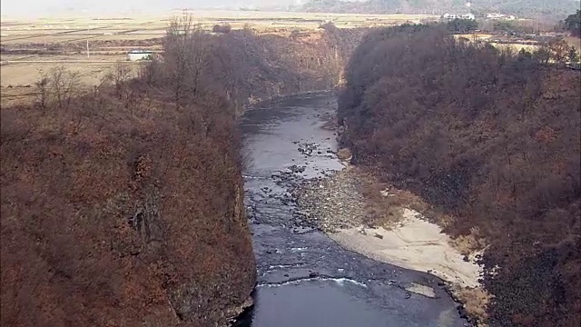 鸟瞰图Sundam Valley在秋天视频素材