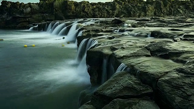 济州岛江亭川溪视频素材