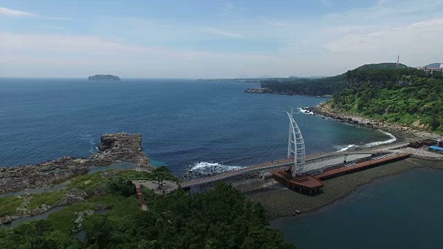 赛景洋大桥(济州岛地标)视频素材