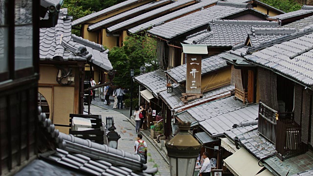 京都东山区的屋顶视频素材