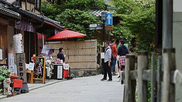 京都街头小吃小贩视频素材