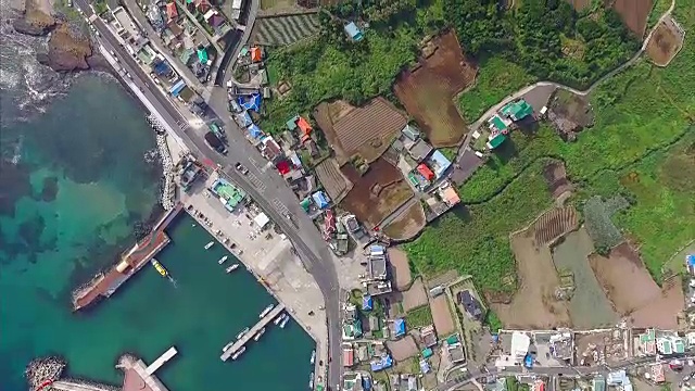 鸟瞰图三帮三山和海视频素材