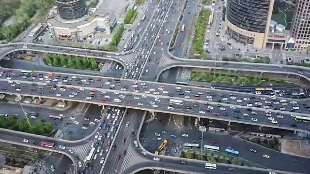 北京交通高峰时间视频素材