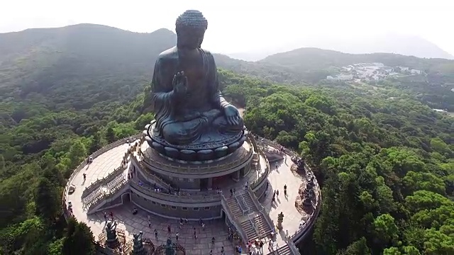 天坛大佛鸟瞰图视频素材