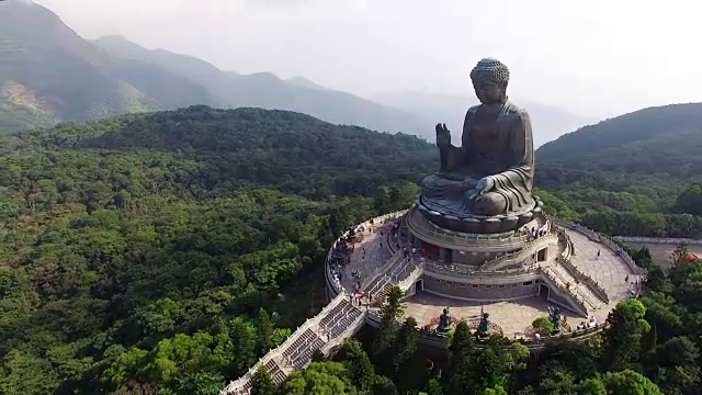 天坛大佛鸟瞰图视频素材