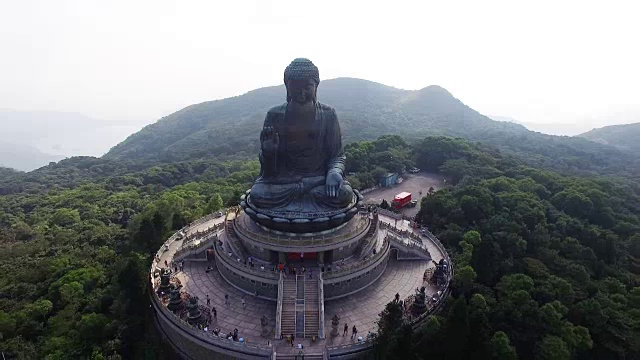 天坛大佛鸟瞰图视频素材