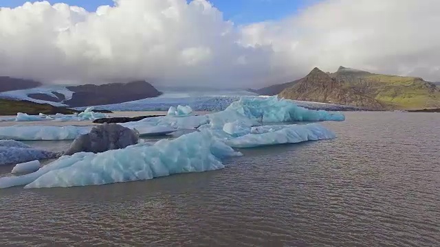 空中Jokulsarlon泻湖视频素材