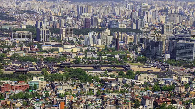 钟诺宫和景福宫的城市景观视频素材