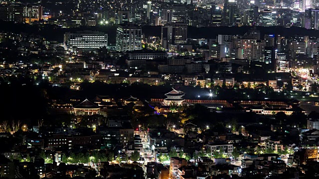 钟诺宫和景福宫的夜景视频素材