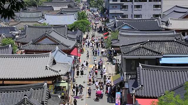 全州韩屋村的景色视频素材