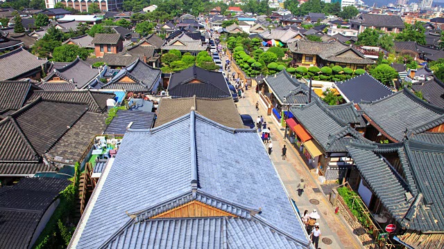 全州韩屋村的景色视频素材