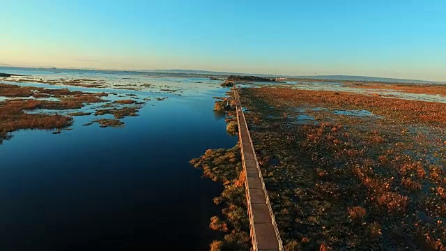 美丽的湖泊鸟瞰图视频素材