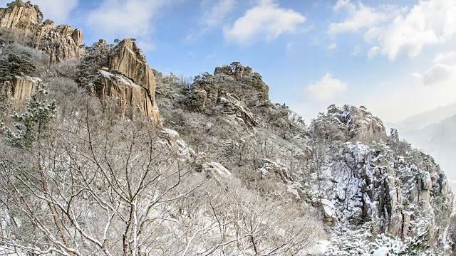 大墩山的雪景视频素材