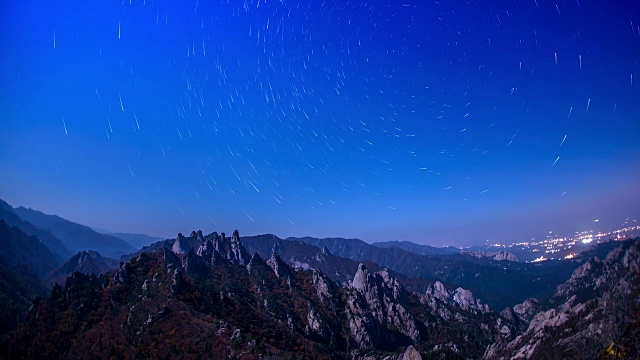 雪山夜景和星光步道视频素材