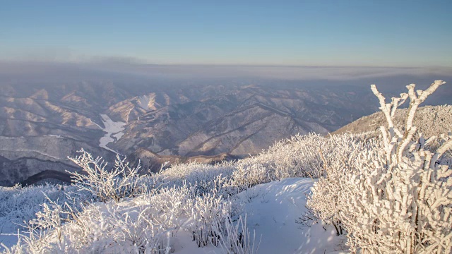 大白山雪景视频素材