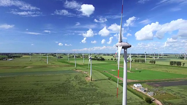 风电场鸟瞰图视频素材