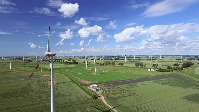 风电场鸟瞰图视频素材