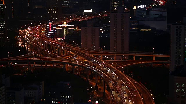 HA上海城市夜间交通视频素材