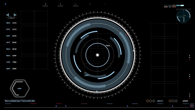 未来界面跟踪雷达系统视频素材
