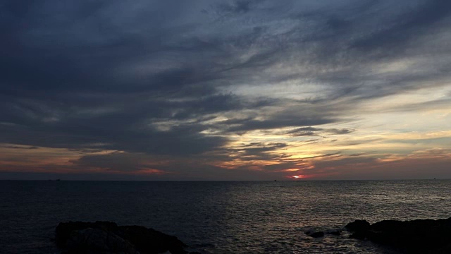 太阳海岸日落视频素材