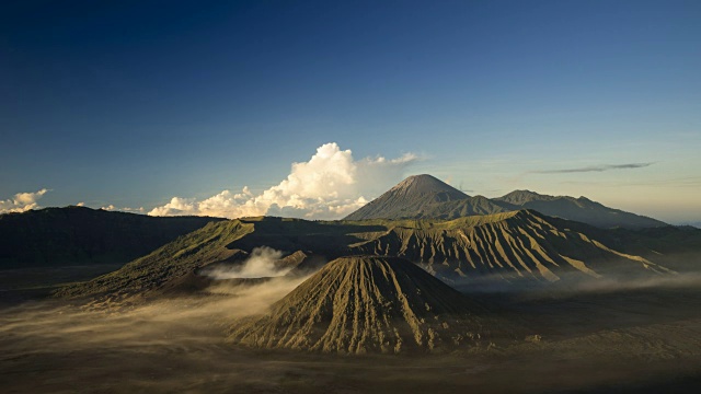 延时拍摄布罗莫山日出视频素材