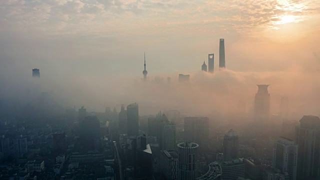 上海日出时间流逝视频素材