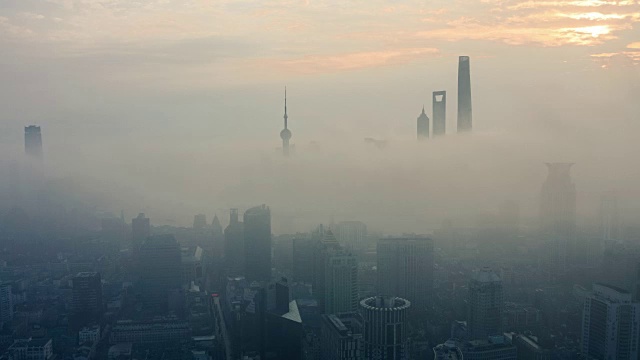 上海日出时间流逝视频素材