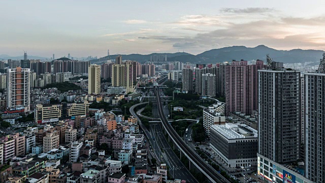 T/L WS时间的城市天际线/深圳，中国视频素材