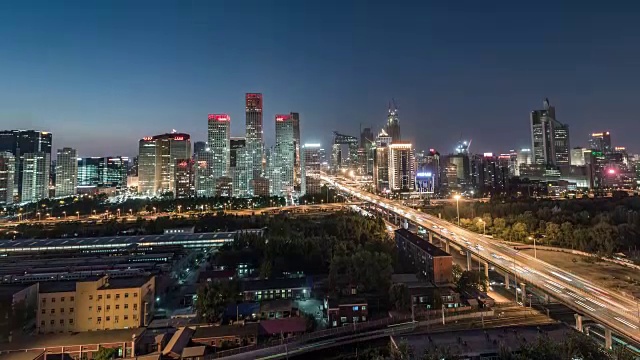 Time Lapse-北京CBD片区(WS HA Panning)视频素材