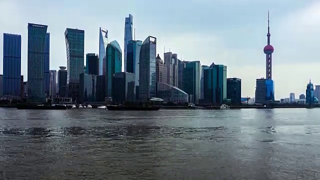 上海浦东陆家嘴时光流逝视频素材