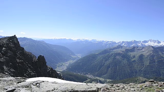 Pejo, Pejo 3000的全景，在意大利的stetino Alto Adige。视频素材