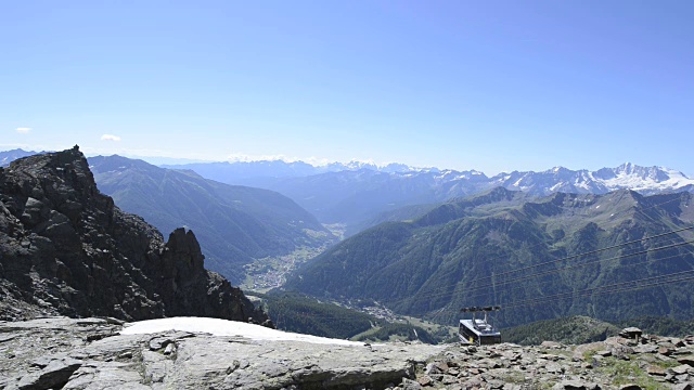 Pejo, Pejo 3000的全景，在意大利的stetino Alto Adige。视频素材