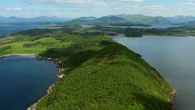 陆地上的Lynn of Lorn和Ardmucknish海湾/靠近Benderloch, Argyll和Bute，苏格兰视频素材