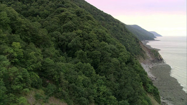 埃克斯穆尔高地海岸线视频素材